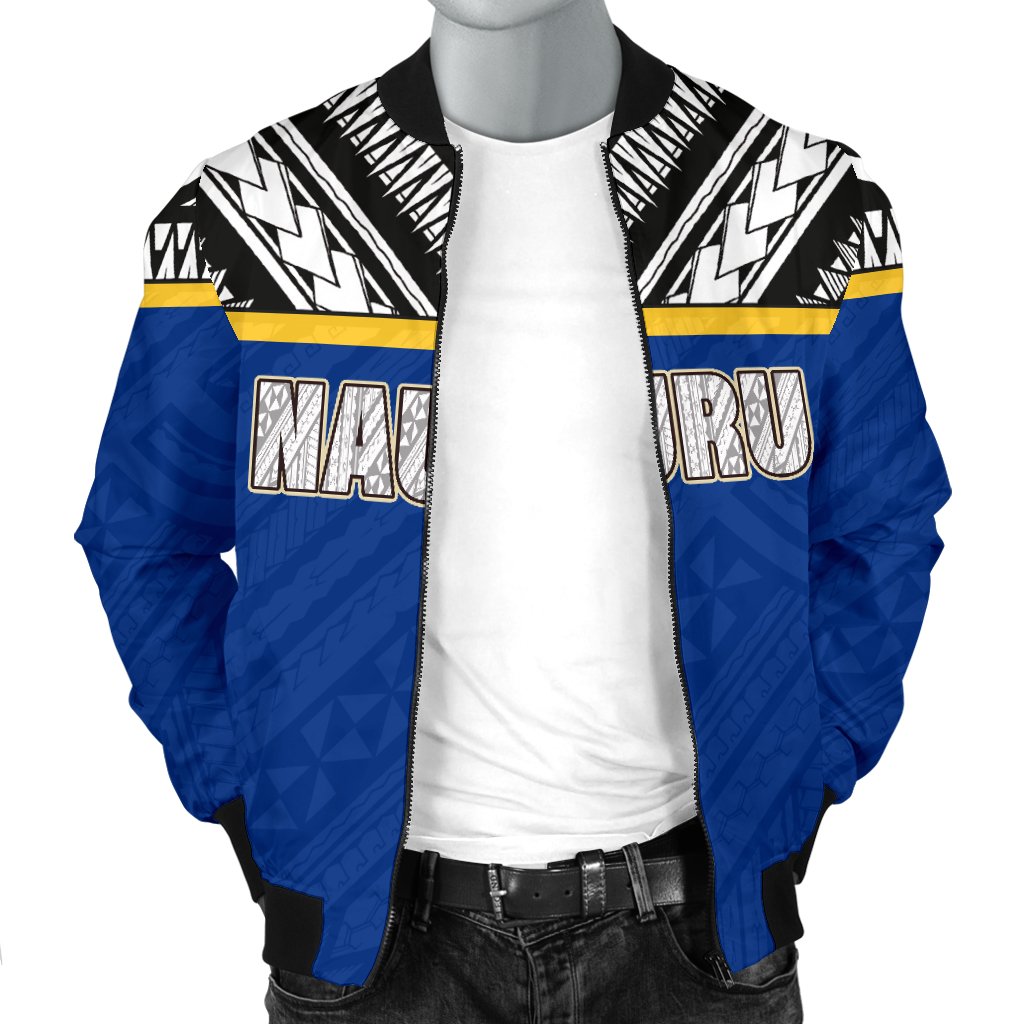 Nauru Men's Bomber Jacket - Polynesian Design - Polynesian Pride
