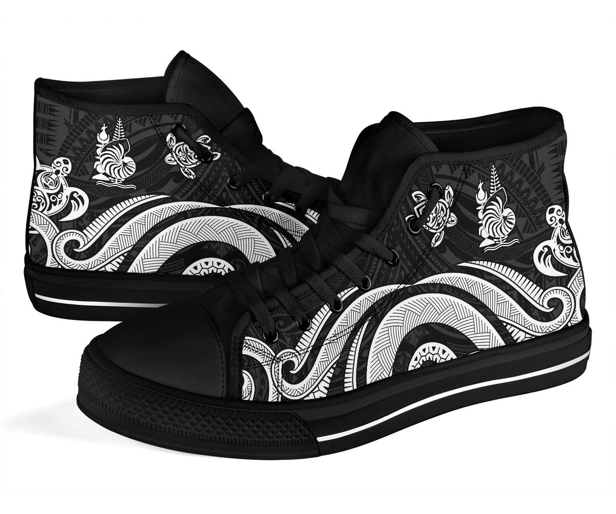 New Caledonia High Top Canvas Shoes - White Tentacle Turtle - Polynesian Pride