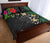 Kanaka Maoli (Hawaiian) Polynesian Quilt Bed Set - Hibiscus Turtle Tattoo Gray - Polynesian Pride