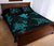 Hawaii Map Kanaka Polynesian Quilt Bed Set Circle Underwater Blue - Polynesian Pride