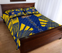 Tokelau Quilt Bed Set - Tokelau Coat Of Arms Yellow Tattoo Style - Polynesian Pride
