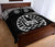 Tahiti Polynesian Quilt Bed Set - Tahiti Flag Black Curve Style - Polynesian Pride