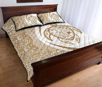 Hawaii Turtle Map Polynesian Quilt Bed Set - Circle Style - Polynesian Pride