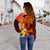 American Samoa Custom Personalised Women's Off Shoulder Sweater - Tribal Tuna Fish - Polynesian Pride
