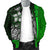 Chuuk Micronesian Men's Bomber Jackets Green - Turtle With Hook - Polynesian Pride