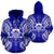 Tuvalu Polynesian All Over Zip up Hoodie Map Blue Unisex Blue - Polynesian Pride