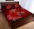 Hawaii Yin Yang Turtle Shark Hibiscus Plumeria Quilt Bed Set - Red - Polynesian Pride