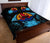 Tahiti Polynesian Quilt Bed Set Hibiscus Blue - Polynesian Pride