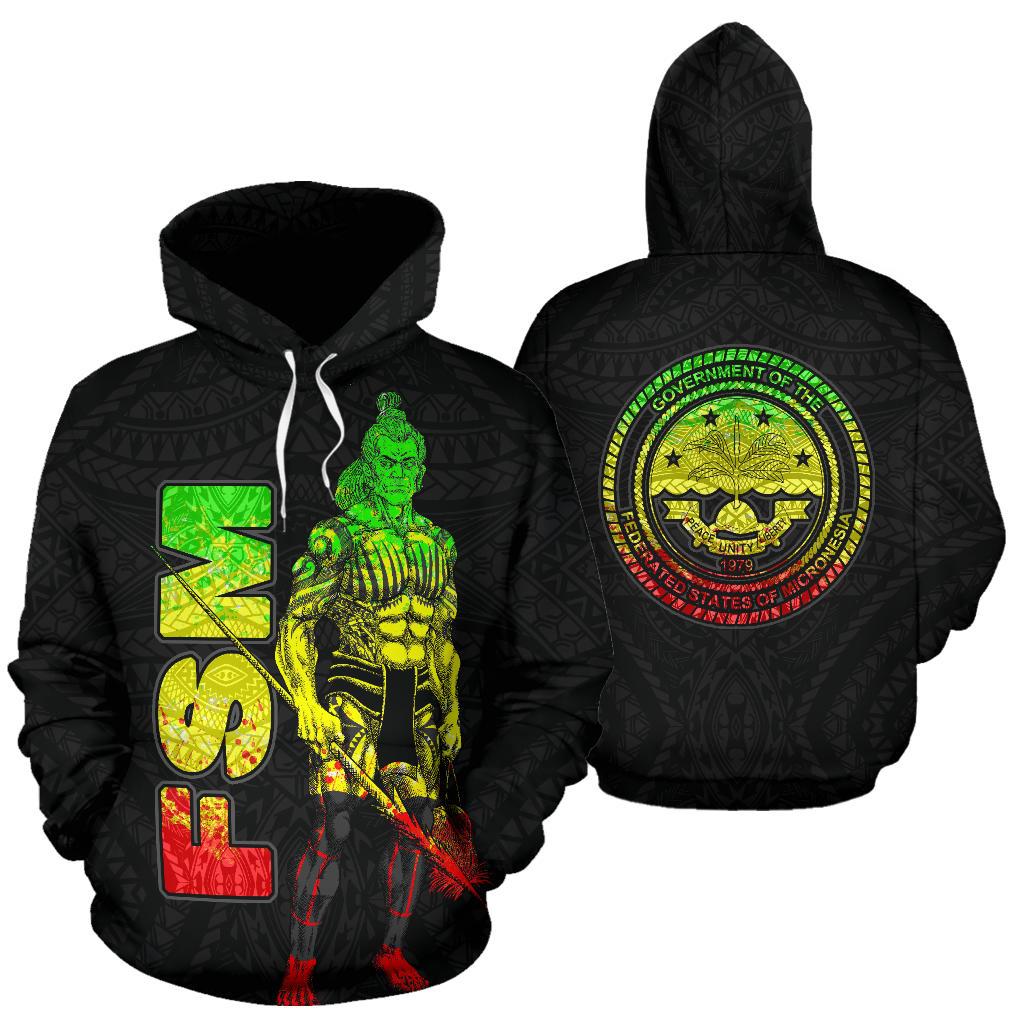 Federates States of Micronesia Hoodie Micronesian Warrior Reggae Unisex Reggae - Polynesian Pride