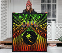 Polynesian Chuuk Premium Quilt - Reggae Vintage Polynesian Patterns - Polynesian Pride