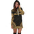 Guam Women's Hoodie Dress - Polynesian Gold Chief - Polynesian Pride