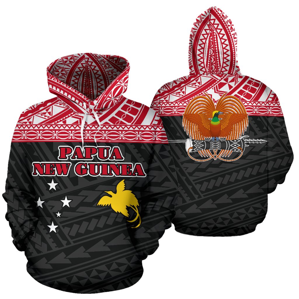 Papua New Guinea All Over Hoodie Polynesian Hoodie Style Unisex White - Polynesian Pride