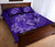 Hawaii Yin Yang Turtle Shark Hibiscus Plumeria Quilt Bed Set - Purple - Polynesian Pride