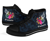 Vanuatu Polynesian High Top Shoes - Tropical Flower - Polynesian Pride