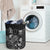 Tuvalu Laundry Basket - Polynesian Turtle Hibiscus Black - Polynesian Pride