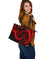 New Zealand Maori Mangopare Large Leather Tote Polynesian - Red - Polynesian Pride