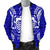 Tuvalu Polynesian Men's Bomber Jacket Map Blue - Polynesian Pride