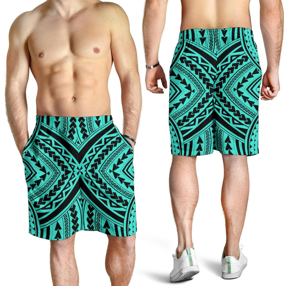 Polynesian Tradition Turquoise Men's Short - Polynesian Pride