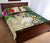 Papua New Guinea Polynesian Quilt Bed Set - Hibiscus Turtle Tattoo Beige - Polynesian Pride