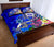 Hawaii Polynesian Quilt Bed Set - Hawaii Seal With Turtle Plumeria (Blue) - Polynesian Pride