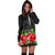 Guam Polynesian Women's Hoodie Dress Black Hibiscus - Polynesian Pride