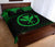 Hawaii Quilt Bed Set - Kanaka Maoli Polynesian Tattoo Black Fog Style Green Version - Polynesian Pride