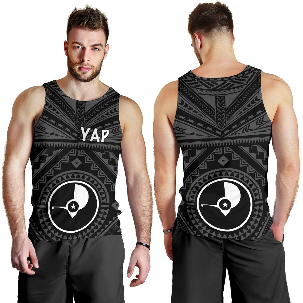 Yap Men's Tank Top - Yap Seal With Polynesian Tattoo Style - Polynesian Pride