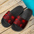 Federated States Of Micronesia Slide Sandals - Turtle Hibiscus Pattern Red - Polynesian Pride