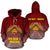 Hawaii Mauna Kea All Over Hoodie Hand Sign Symbol Unisex Red - Polynesian Pride