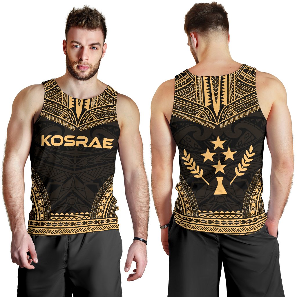 Kosrae Men's Tank Top - Polynesian Chief Gold Version - Polynesian Pride