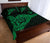 Hawaii Shaka Map Polynesian Quilt Bed Set - Green - Polynesian Pride