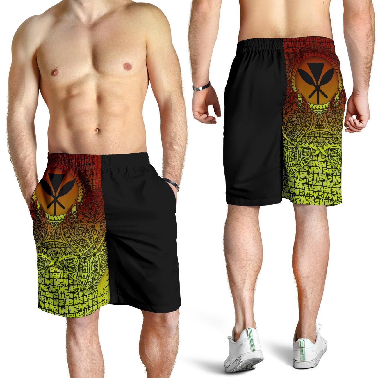 Hawaii All Over Print Men's Shorts - Polynesian Circle Pattern Reggae - Polynesian Pride