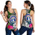 Northern Mariana Islands Women Racerback Tank - Turtle Plumeria Banana Leaf - Polynesian Pride