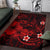 Polynesian Hawaii Area Rug - Humpback Whale with Hibiscus (Red) - Polynesian Pride