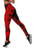 Hawaii Women Leggings Polynesian Pattern Red - Polynesian Pride