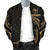 Hawaii Polynesian Men's Bomber Jacket - Gold Tribal Wave - Polynesian Pride