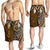 American Samoa Custom Personalised Men's Shorts - Polynesian Boar Tusk Brown - Polynesian Pride