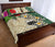 Samoa Polynesian Quilt Bed Set - Hibiscus Turtle Tattoo Beige - Polynesian Pride