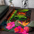 Tuvalu Polynesian Personalised Area Rug - Hibiscus and Banana Leaves - Polynesian Pride