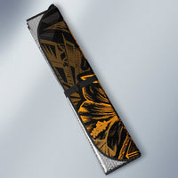 Tuvalu Auto Sun Shades Turtle Hibiscus Gold - Polynesian Pride