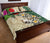 Tonga Polynesian Quilt Bed Set - Hibiscus Turtle Tattoo Beige - Polynesian Pride