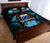 Samoa Polynesian Quilt Bed Set Hibiscus Blue - Polynesian Pride