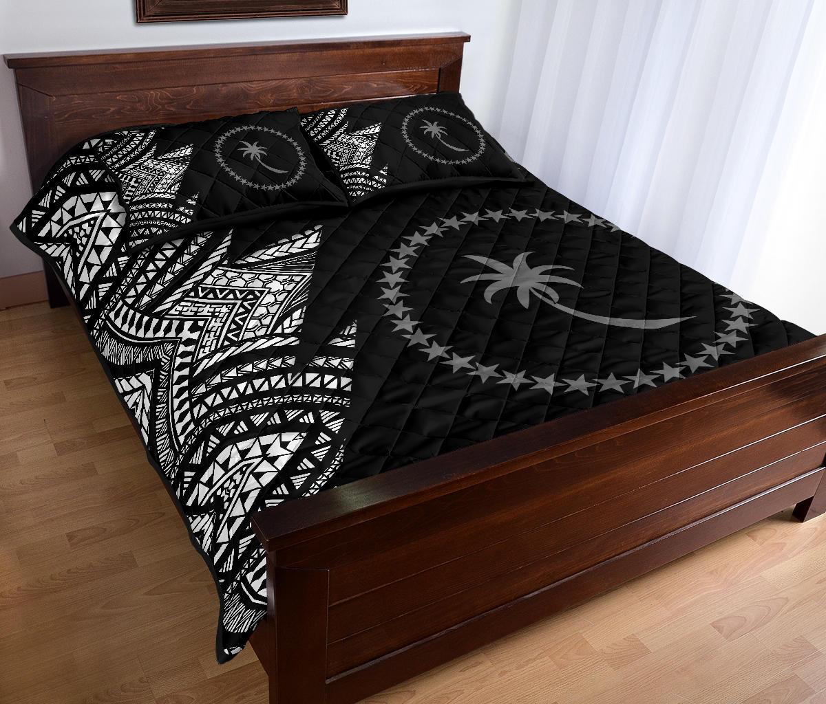 Chuuk Quilt Bed Set - Chuuk Flag Flash Version - Polynesian Pride