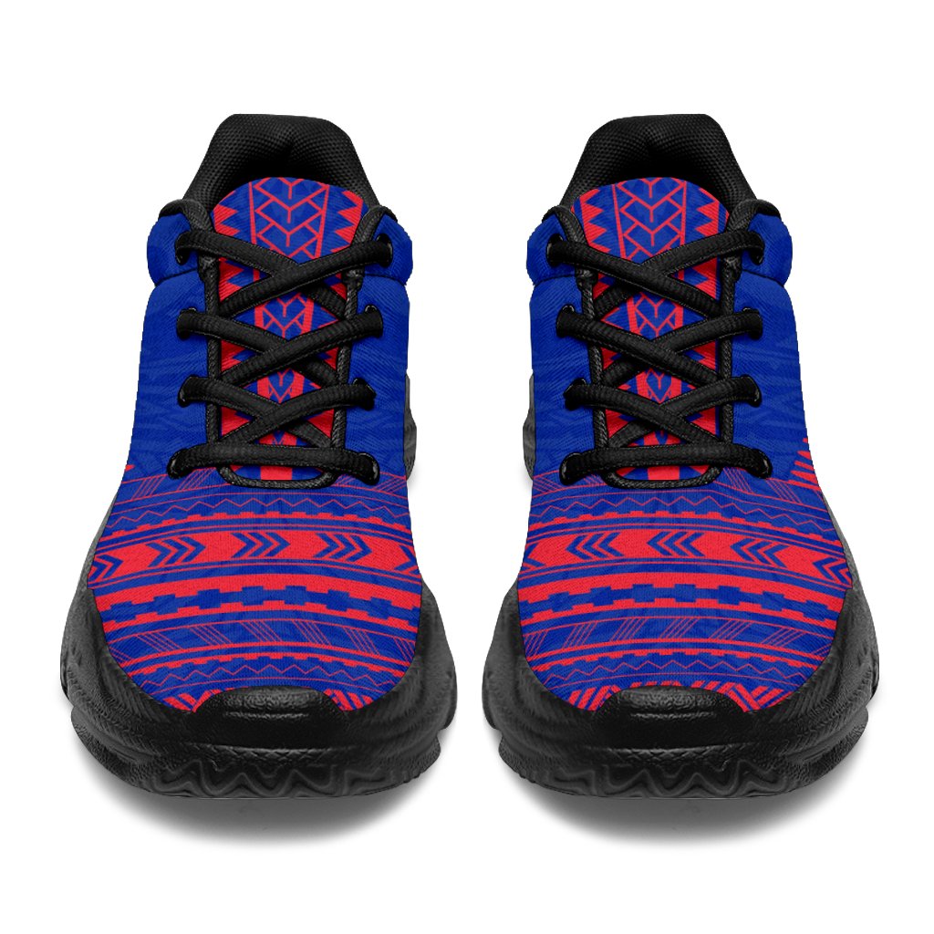 Wallis And Futuna Chunky Sneakers - Polynesian Chief Flag Version - Polynesian Pride