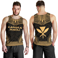 Kanaka Maoli Men's Tank Top - Polynesian Chief Gold Version - Polynesian Pride