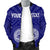 American Samoa Personalised Men's Bomber Jacket - Seal In Polynesian Tattoo Style ( Blue) - Polynesian Pride