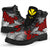 Hawaii All Season Boots - Palm Floral Black Red - Polynesian Pride