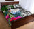 Marshall Islands Quilt Bed Set White - Turtle Plumeria Banana Leaf Crest - Polynesian Pride