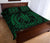 Hawaiian Kakau Honu Arc Green Polynesian Quilt Bed Set - Polynesian Pride