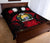 Nauru Polynesian Quilt Bed Set Hibiscus Red - Polynesian Pride